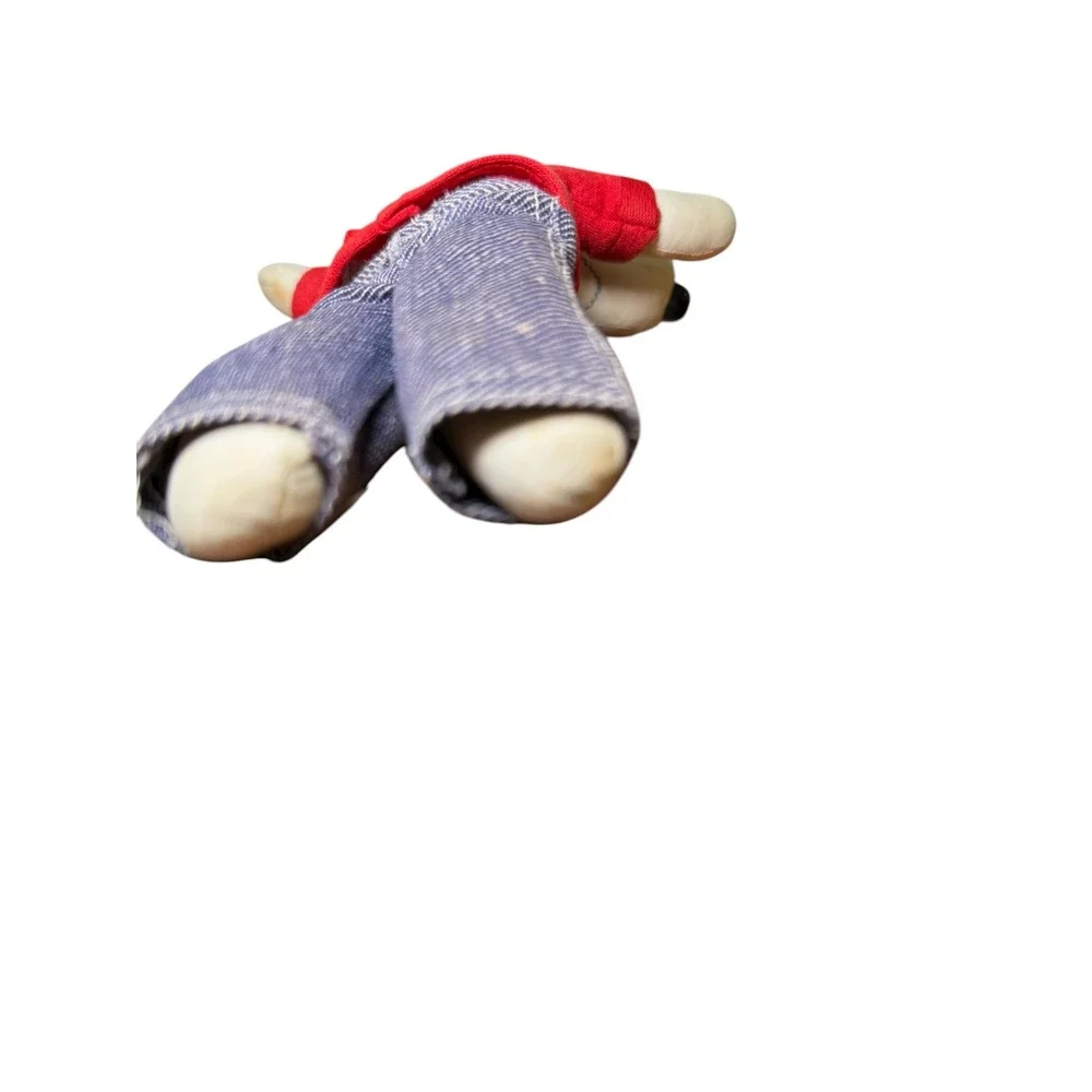 Vintage 1968 Snoopy Plush Toy Red Sweater Blue Jeans Stuffed Animal Peanuts‎